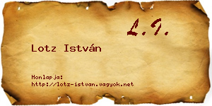 Lotz István névjegykártya